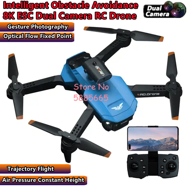 Drone Smart Rc Foldable - 와이파이(WIFI) FPV, 스마트 장애물 회피 기능,