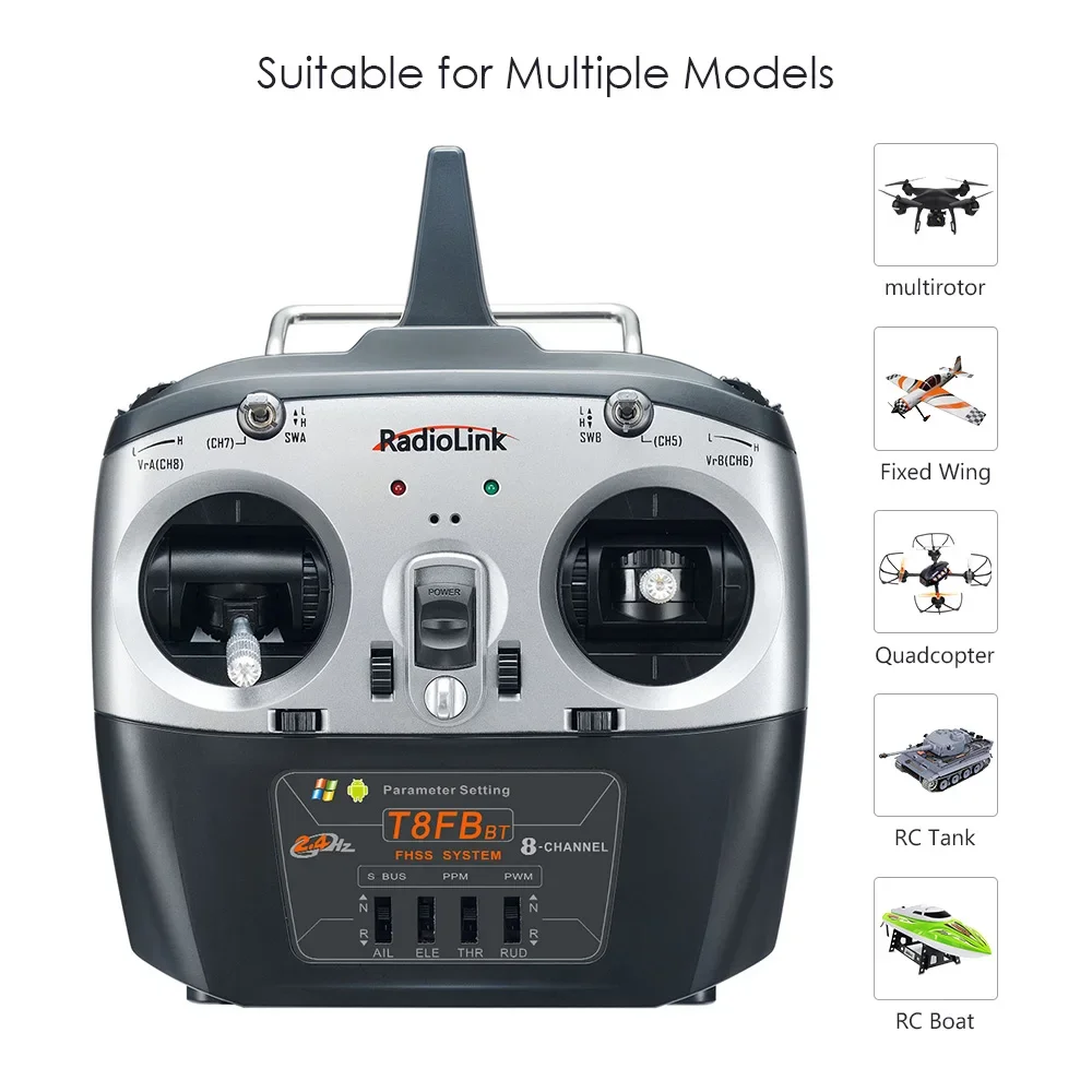 Drone Rc Setup - 라디오링크 T8FB RC 컨트롤러: 2.4GHz FHSS