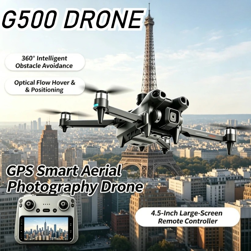 Drone Smart Rc Foldable - 오리지널 G500 스마트 GPS 드론, 장애물