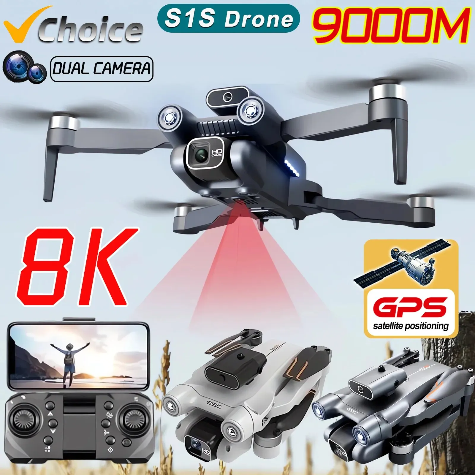 전문 브러시리스 모터 드론 카메라, 장애물 회피 HD  - Drone Rc Gps 리뷰 및 가격