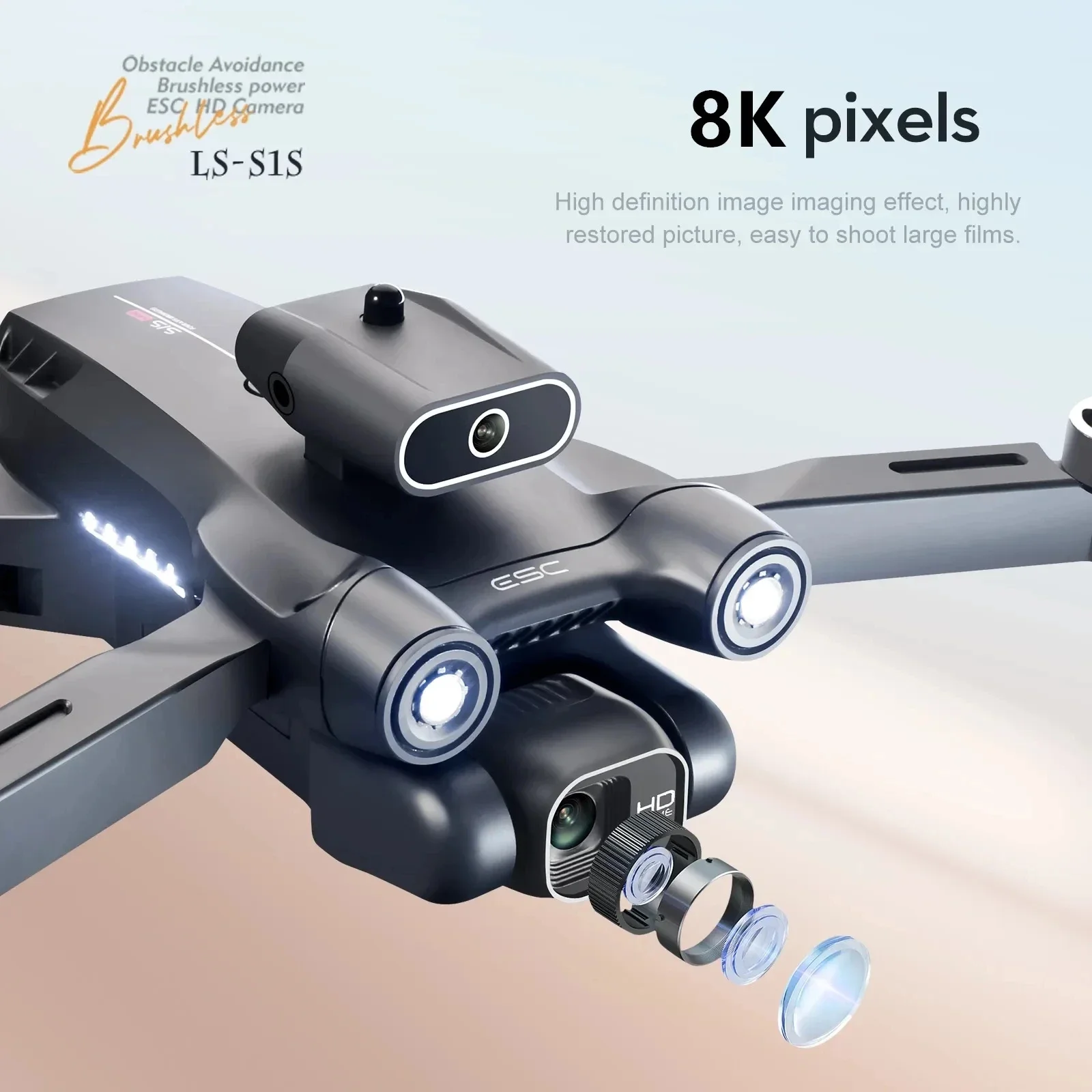 전문 브러시리스 모터 드론 카메라, 장애물 회피 HD  - Drone Rc Gps 리뷰 및 가격