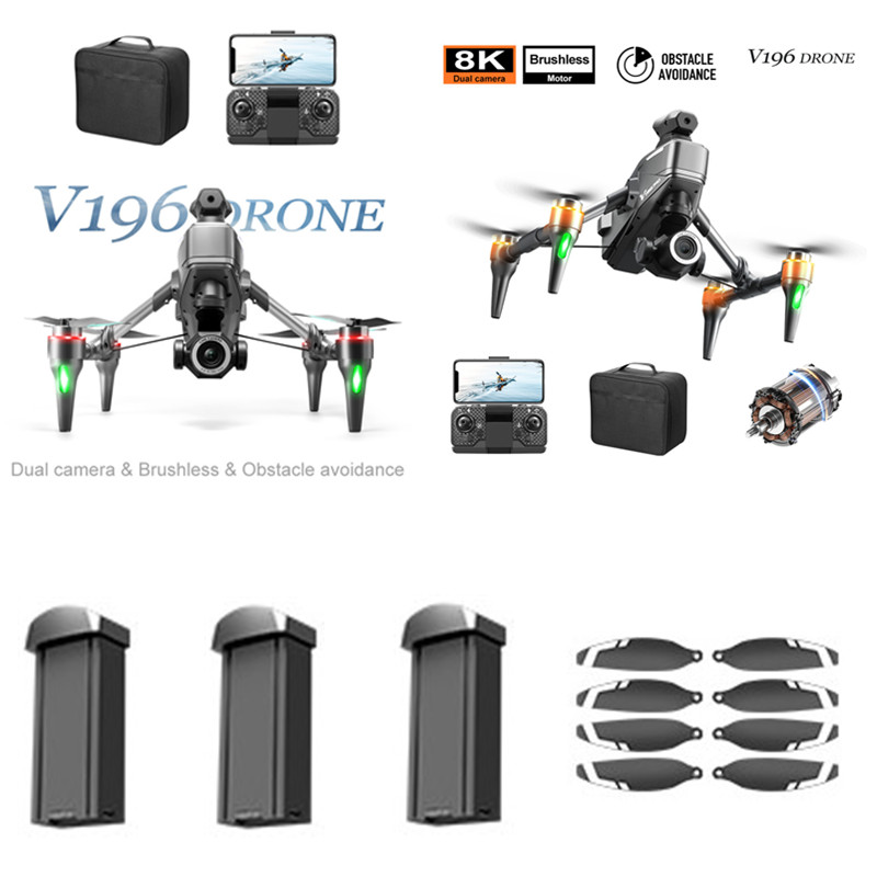 V196 브러시리스 광학 흐름 장애물 회피 원격 제어  - Drone V196 Rc 리뷰 및 가격
