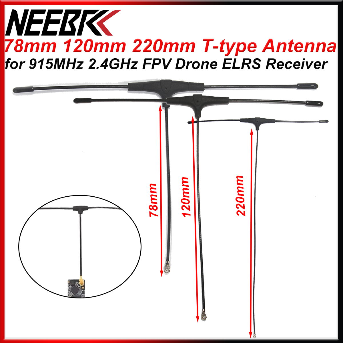 FPV 드론 915MHz 2.4GHz T 형 안테나 I - Crossfire Receiver Rx 리뷰 및 가격